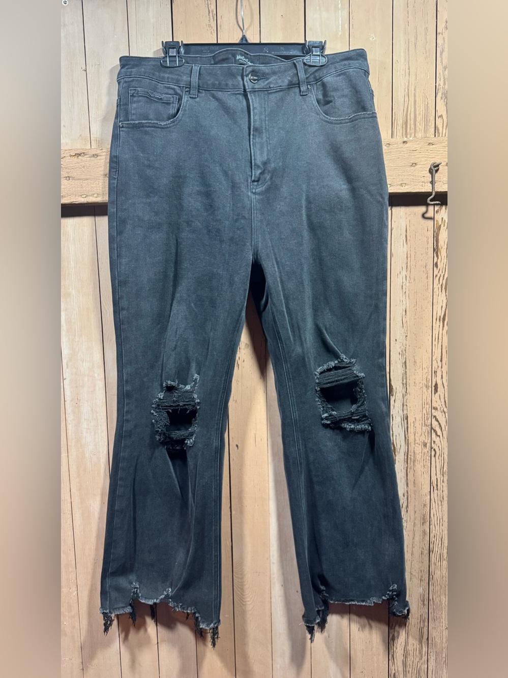 Risen Jeans Women’s Black Distressed Ripped Jeans